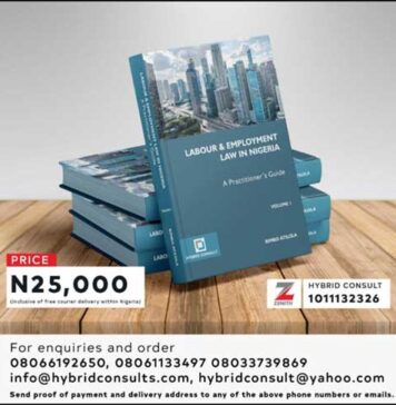 Book On Labour & Employment Law In Nigeria: A Practitioner’s Guide Now On Sale