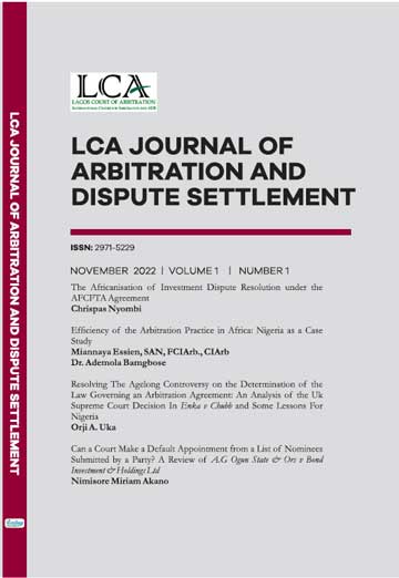 [Order Your Copy] The LCA Journal Of Arbitration And Dispute Settlement 
