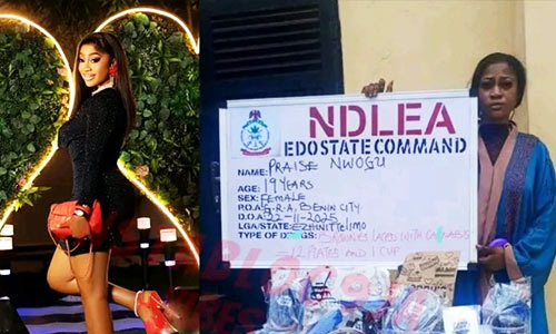 NDLEA Arrests 19-Year-Old Influencer Candy For Selling Cannabis-Laced Cookies In Edo