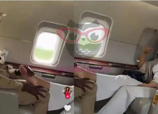 “This Is What They Need Our Taxes For, To Enjoy” — Nigerians Criticize Oshiomhole Over Private Jet Video As Lady Identified As South African ‘Professional Sugar Baby’