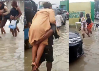 How Flooded Exit Disrupts NBA Conference In Port Harcourt — Lawyers Wade Through Water, Others Pay To Be Carried